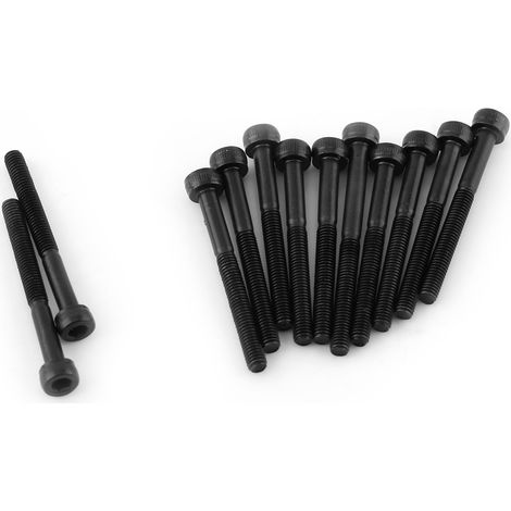 Jeu de 24 vis à tête hexagonale creuse M3 noires (M330mm, partiellement filetées) (1/2)