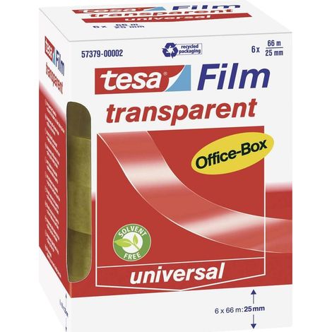 tesa Cinta adhesiva transparente de Motivo Medio 25mm