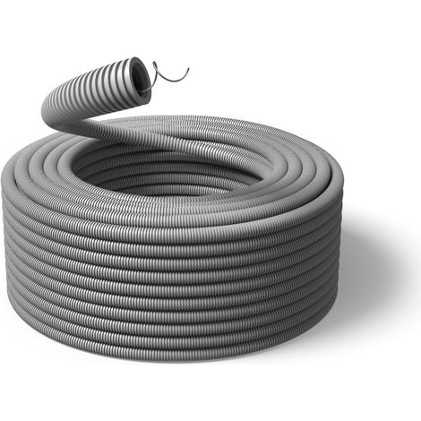 Gaine ICTA 3422 grise avec tire-fils Speed F 750N / R100 diamètre 20mm longueur 100m - Pm Flex