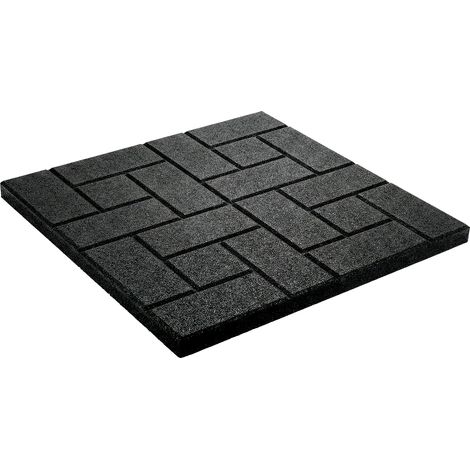 Floordirekt – Dalle amortissante en caoutchouc 50 x 50 cm – Antidérapante et résistante aux intempéries – Réduction du bruit – Installation facile (1/5)