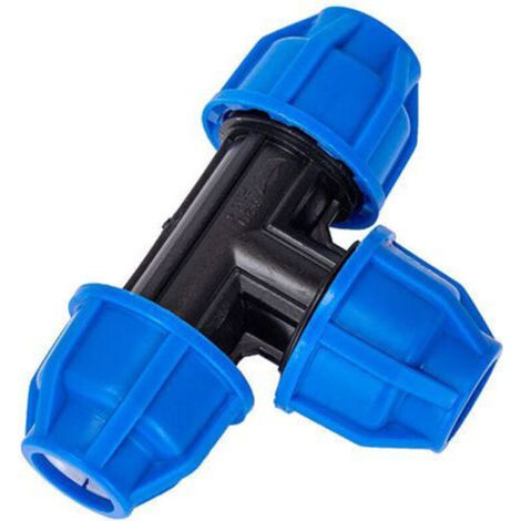 Raccords de tuyaux en T à connexion rapide en plastique PE de 32 mm à 32 mm adaptés aux tuyaux PPR, PE, PVC et autres, accessoires d'arrosage de jardin (1/4)