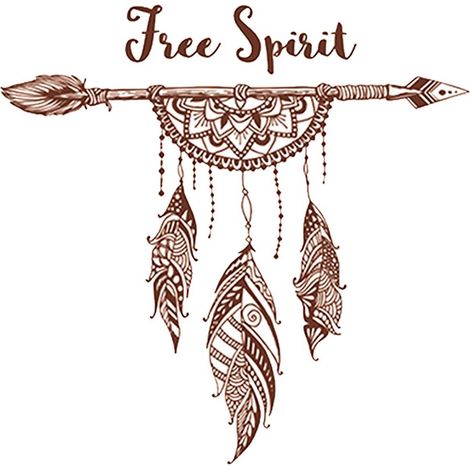 Autocollant mural capteur de rêves Free Spirit