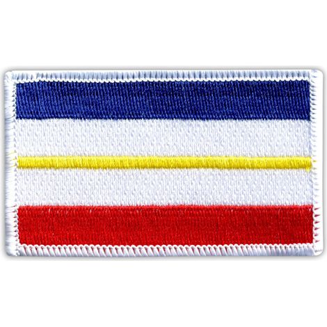 Aufnäher mit der Flagge von Mecklenburg-Vorpommern – selbstklebende Rückseite – gestickter Aufnäher/Abzeichen/Emblem