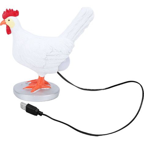 Lampada a LED in resina a forma di uovo di gallina, luce calda e soffusa, ideale per comodino/camera da letto. (1/5)