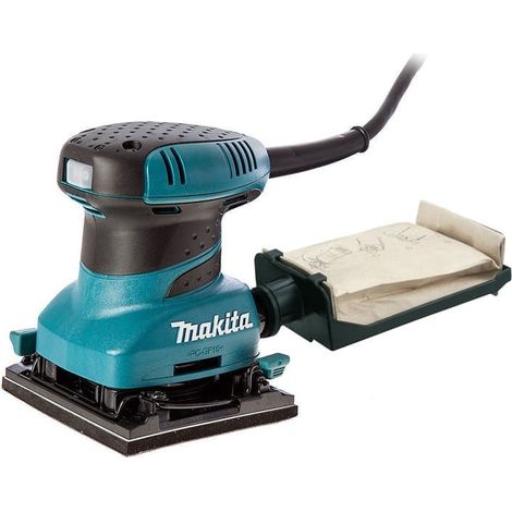 Makita – Ponceuse vibrante 200 W – 14 000 tours/min – Aspiration puissante – Fixation par clips et velcro – Pour bois dur et teck (1/10)