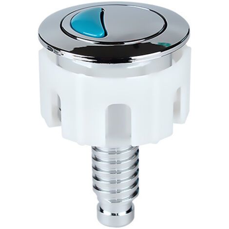 Bouton de Chasse d'eau Double Bouton Poussoir Rond en ABS Chromé Accessoires Remplacement de Toilette pour Salle de Douche Salle de Bain Toilette (1/5)