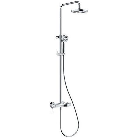 Logo dual shower system mitigeur bain-douhce manette déportéeavec douchette à main 3 jets