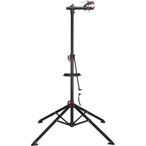 Yaheetech Supporto Cavalletto Bici Manutenzione 108-188 cm Riparazione Bicicletta da Terra Pieghevole 4 Gambe Regolabile in Altezza con Vassosio Magnetico Portautensili Carico Massimo 30kg