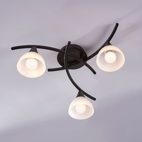 [NEUWERTIG] B-Ware Lindby Deckenlampe Della Hängeleuchte Lampe Leuchte Dreiflammig E14 Schwarz Gold