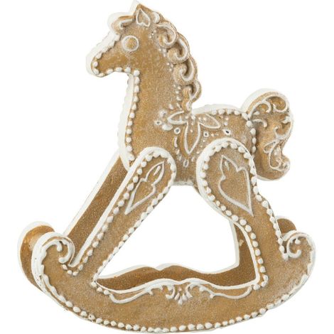Cheval à Bascule Déco "Danae" 15cm Beige
