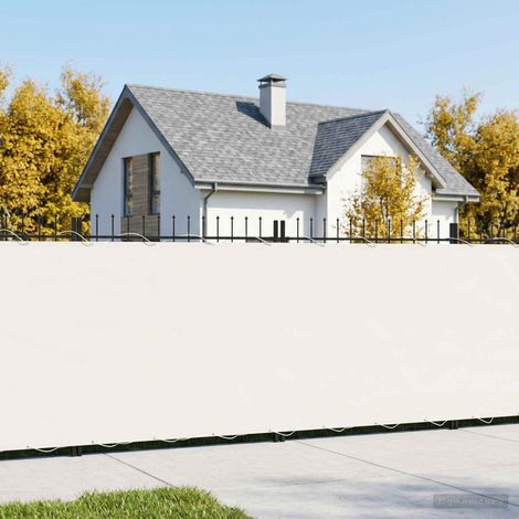 vidaXL Balcony Privacy Screen 1.8 x 15 m Fabric with PU Coated White (1/5)
