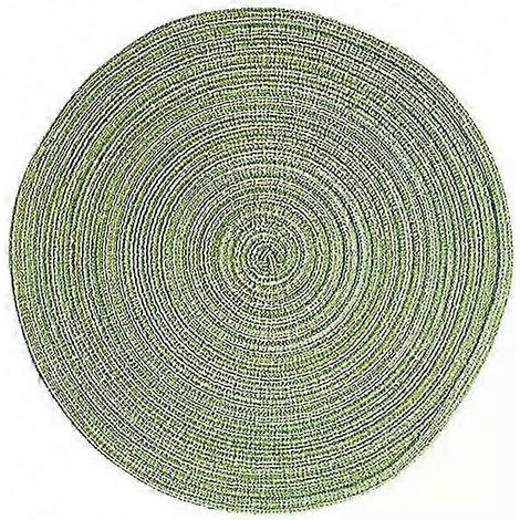 Ensemble de 4 sets de table tissés, antidérapants et ronds, servant également de dessous de plat ou de sous-verre pour la table et la cuisine. (1/5)