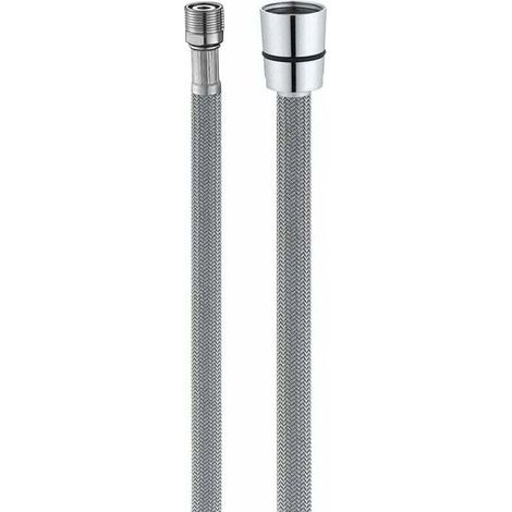 Tuyau de Rechange pour Robinetterie de Cuisine M15/1 x 1/2" x 150cm, Tuyau de Cuisine en Nylon Gris-Crezuo