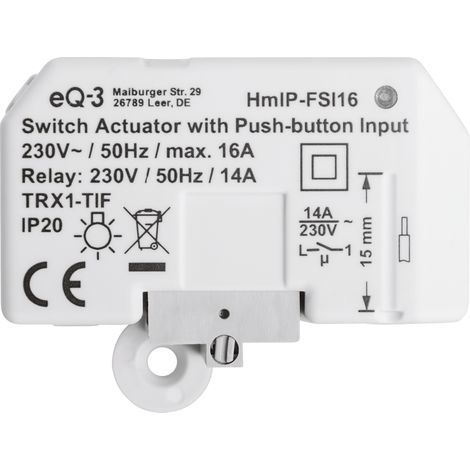 Homematic IP HMIP-FSI16 Interrupteur lumière blanc design moderne (1/4)