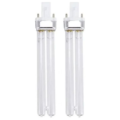 Lot de 2 lampes de désinfection ultraviolette UV de 11 W pour stérilisation d'aquarium (culot G23), comme illustré. (1/5)