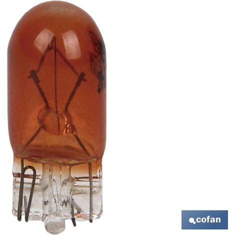 LAMPE AVEC DOUILLE W5W 12V AMBRE VENTE A L'UNITE - COFAN (1/3)