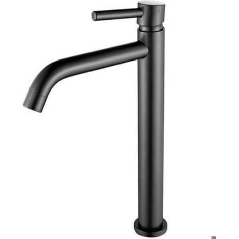 Robinet De Salle De Bain - Froid Seul - Revêtement Noir Anti-rayures - Raccord 3/8 Pouces - 30.5 X 13.7 Cm (1/4)