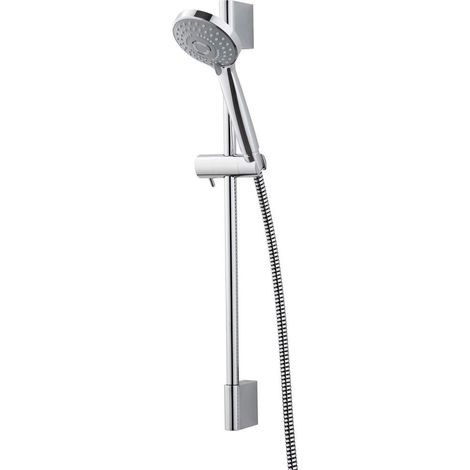 Ensemble douche Luco chromé L=900mm, barre Ø18mm, 3 jets