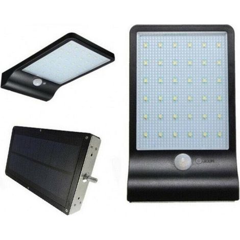 TrAdE Shop Traesio - Faretto Led 10 W Con Pannello Solare Sensore Movimento Faro Telecomando So-e10w - (1/5)