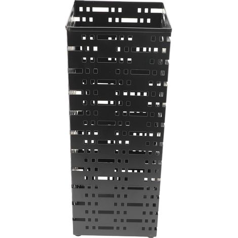 Porte-parapluies d'entrée en métal, seau de rangement pour parapluies, noir, pour la maison, l'hôtel ou le bureau. (1/5)