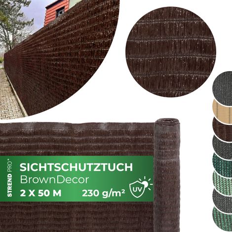 Gewebe schattierend BrownDecor W101, 2x50 m, UV, 230 g/m2, 95% braun (1/3)