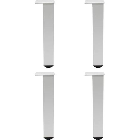 Pieds de meubles réglables en aluminium, lot de 4, pour meubles, canapés et tables, argent, 35 cm (plage de réglage 350-368 mm) (1/5)
