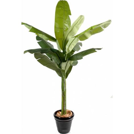 Bananier en pot artificiel H 150 cm Superbe de réalisme - dimhaut: H 150 cm - couleur: Vert