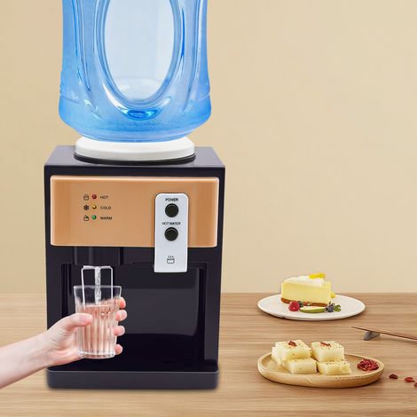 YISSALE-Tisch-Wasserspender für Heiß- und Kaltwasser - elektrischer Getränkespender mit Temperaturwahl, kompatibel mit 3,5–18,9 L Wasserflaschen, geeignet für Schreibtisch, Nachttisch (1/5)