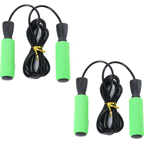 Corde à Sauter - Cordon en PVC Résistant à l'Usure - Poignées en Mousse Antidérapantes - Ajustable - Pour Enfants - 1 Pièce (1/5)