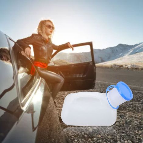 Urinoirs portables pour hommes et femmes, avec couvercles et entonnoirs, adaptés aux personnes âgées et aux patients lors de séjours en camping ou de voyages en plein air. (1/5)