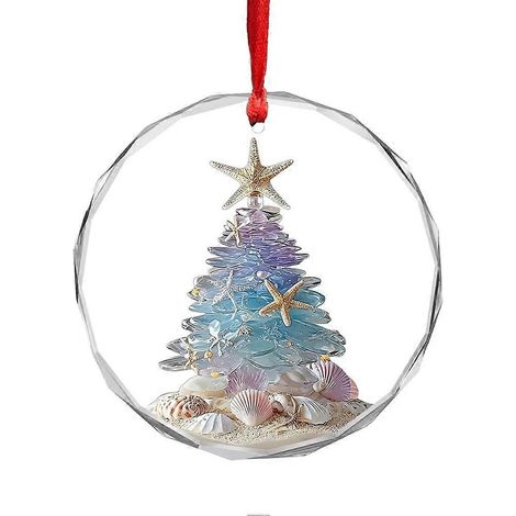 Glass Hanging Ornament Christmas Decor Accessory Lightweight 7.62 Cm (1/4)