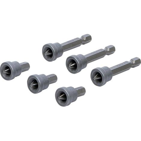 Jeu d Embouts avec Butée de Prof. 6 pcs - Hexagone 6,3 mm, Cruciforme PH2 - Précision et Sécurité pour Plaques de - D-Work