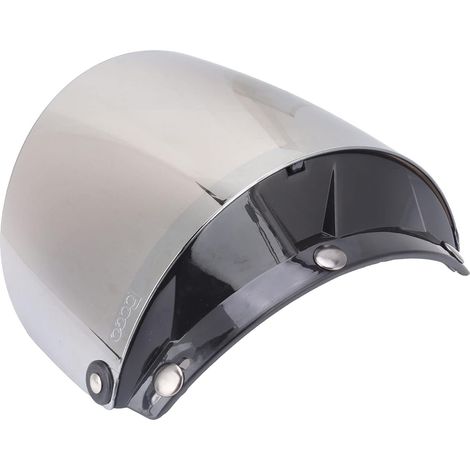 Lentille de Casque de Moto avec Bouton en Métal, Lentille de Moto UV Amovible et Vue Claire, Accessoire d'équitation (SILVER) (1/4)