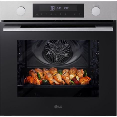 LG Forno 72L Classe A 11 modalità di cottura, Frittura ad aria, Modalità pizza, Lievitazione, Pulizia pirolitica Acciaio