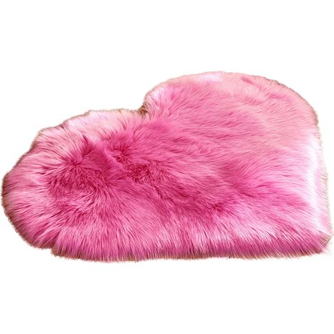 Tapis Shaggy Imitation Laine - 50 x 40 cm - Non Glissant - Pour Chambre Salon Bureau - 1 Pièce (1/3)