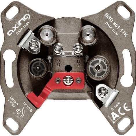 Axing BSD 961-17K Antennensteckdose silber 4-fach
