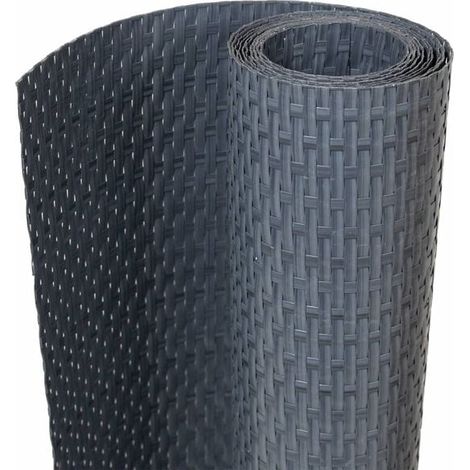 Paravent de balcon couleur anthracite, 300 x 80 cm, résine tissée