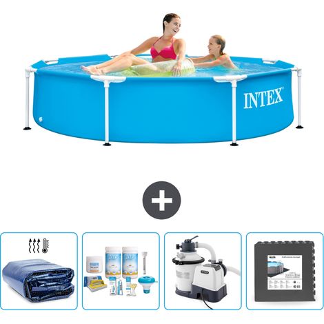 Piscine Intex Cadre Rond - 244 x 51 cm - Bleue - Incluse Accessoire CB61 (1/5)