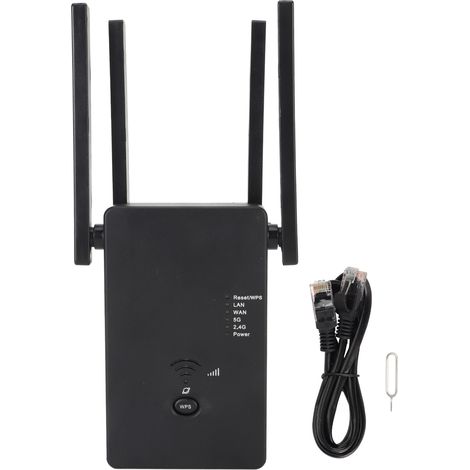 Amplificateur WiFi 5G 1200Mbps Double Bande, Répéteur Signal Sans Fil pour Salon, Prise EU 100‑240V (1/5)