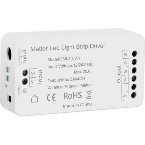 Contrôleur de bande lumineuse LED Matter Wifi CW