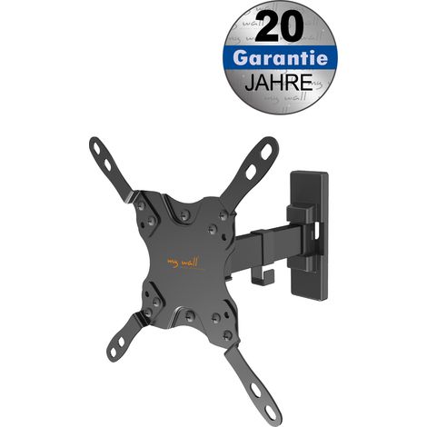 my Wall HF11-1WL - Soporte de Pared para Pantalla Plana VESA 75-200, tamaño de 23 a 42 Pulgadas, inclinación +5°/-12°, Giratorio 180°, Soporte para Monitor, Soporte para Pantalla con Cable