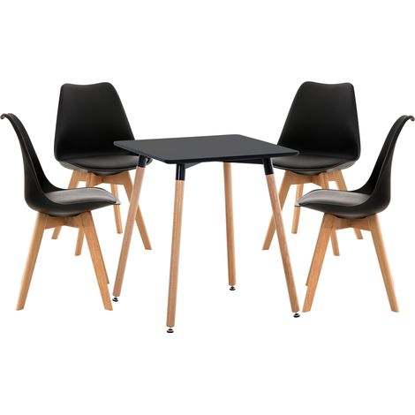 Essgruppe Liborg 60 x 60 cm schwarz