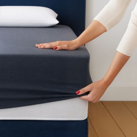 Drap Housse 2 en 1 - Alèse Imperméable intégrée - Coloris Carbone - 90/190 - DODO
