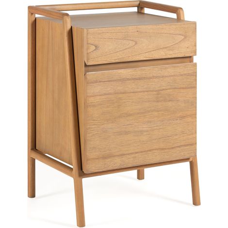Mesita De Noche 50X40X70 Madera Color Marron Miel (1/5)