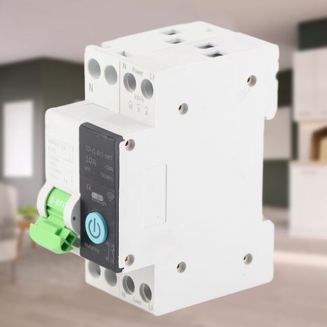 Disjoncteur intelligent miniature TONGOU 230V 1P+N 10A avec télécommande et compteur WiFi intégré (1/5)