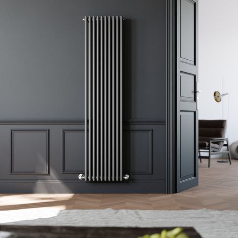 ELEGANT Vertical Column Radiator Traditional Radiator 1800mm Anthracite Radiator Triple Column Rads 1800 x 470 mm (1/5)