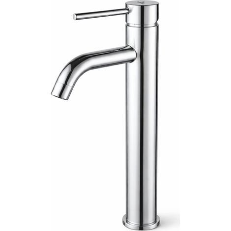 Grifo de lavabo alto sobre encimera mezclador de baño cromado VERTI (1/5)