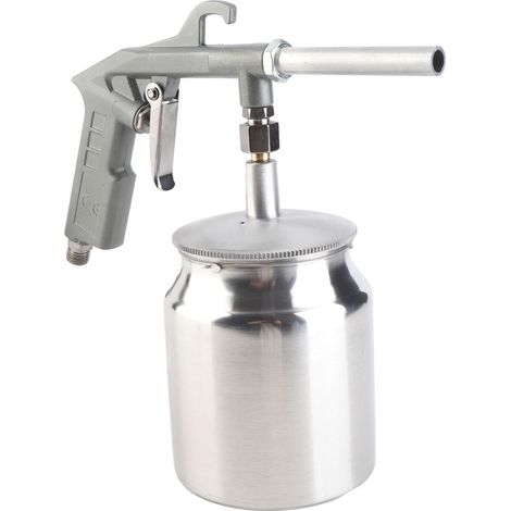 Pistolet ponceuse à sabler PS-6R kit outil avec pot aluminium 750cc 10bar 320-420L/min pour ponçage verre polissage pièces mécaniques (1/5)