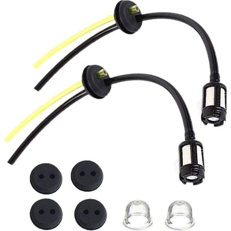 Ensemble de 2 kits de filtres à essence universels taille - haies coupe - haies tuyau d'étanchéité filtre à huile filtre à poussière tuyau d'essence H (1/5)