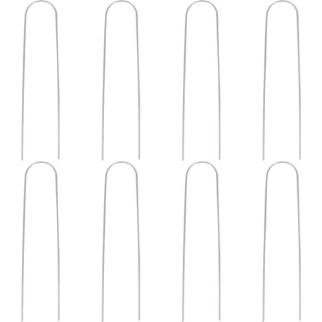 Piquets de sol en forme de U, 6 pièces, agrafes métalliques de 25 cm pour aménagement paysager (1/5)
